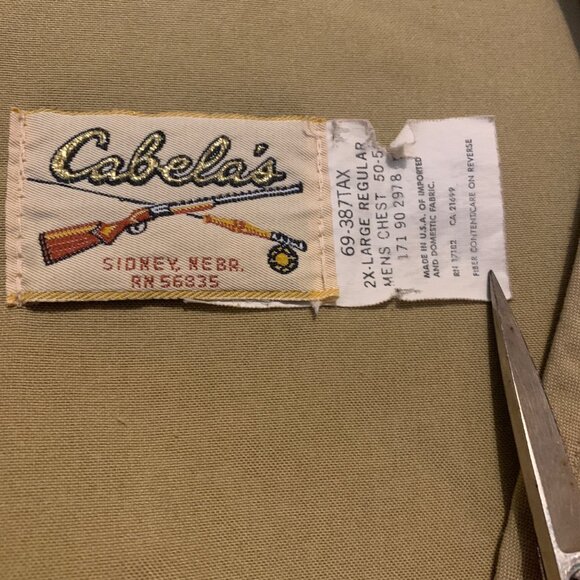 Vintage Cabela’s Hunting Fishing Safari Jacket 2XL Thrashed - Picture 2 of 16